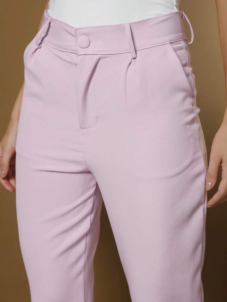 Women's Pants/Tailored Pants/Basic Pants/Elegant Pants/Skinny Pants/Blogger Pants/Fashion Pants - Bubblegum Pink - View 6