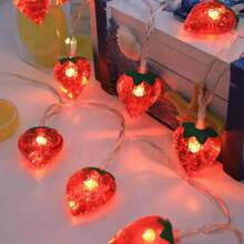 1 String Of Strawberry Light Strings Is Perfect For Weddings, Dining Tables, Living Rooms, Room Decor - Battery Powered (Battery Not Included) Is Perfect For Holiday Gifts - Strawberry Light String Battery Box - View 8