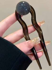 1 pezzo Fermaglio per capelli da donna con perle finte e strass, accessorio per capelli elegante e versatile per raccolti e chignon, fermaglio di moda per uso quotidiano, extension per chignon, accessorio per capelli, forcine per acconciature, accessori per capelli, articoli scolastici