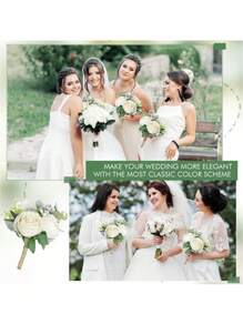Bridesmaid Artificial Flower Bouquet, Countryside Wedding Small Floral Center Decor, Proposal Party Anniversary Dining Table Decor, Ceremony Party Gift, Graduation Floral Decoration