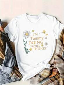 Tammy Pure Cotton Women's T-Shirt Comfort Fit - 白色 - 查看 1