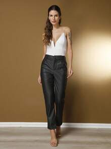 Calças couro femininas/calça alfaiataria/ calça básica / calça elegante/ calça skinny/ calça blogueira/calça da moda