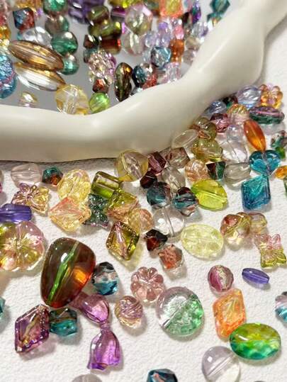 High Luxury Beaded DIy Handmade Color Mixing Antique Feeling Weird Small Crowd Necklace Bracelet Hair Clip Earring Design Materials Wholesale Spot Multi-Purpose Perforated Hair Necklace, Perforated Shoes, Mobile Phone Chain Design