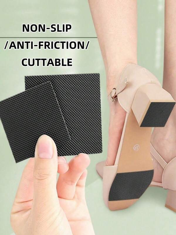 2/4 pièces Protecteurs de semelle pour talons hauts, embouts de talons carrés noirs durables, coussinets antidérapants pour chaussures de femme