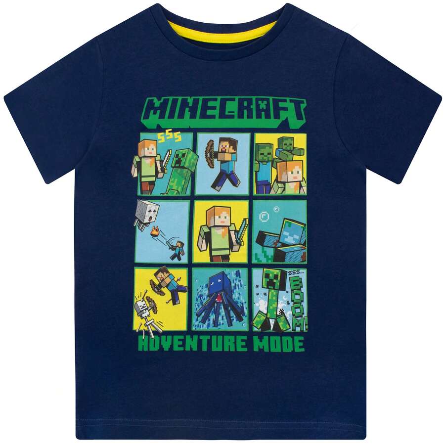 "Adventure Mode" T-Shirt | Minecraft Boys' T Shirt | Kids' Tops - Blue - View 1