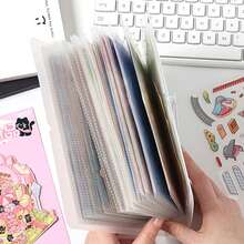 26 Sheets/52 Pages Large Capacity Single Page Double Pocket Landscape Sticker Album, Scrapbook, Card Holder,Back To School,School Supplies,Savings Plan,Biweekly Savings Plan,10000 Savings Plan,Savings Strategy - Multicolor - View 6