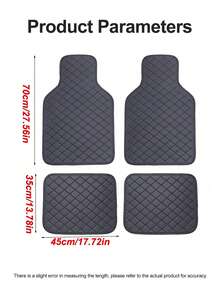 4 件/2 件汽车脚垫套装，通用型，汽车脚垫全套，前排脚垫，第二排脚垫，防水，适用于大多数汽车、SUV、卡车，带防滑垫，适合女性女孩 - 款式A - 查看 12