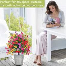 1pc Artificial Straight Plug Plant Flowers With Ground Spikes For Outdoor Spring Summer Decoration, Artificial Silk Daisy Eucalyptus Flowers Look Real, UV Resistant Porch Home Indoor Terrace Balcony Yard Decoration Simulation Tree,Fall Decor,Autumn