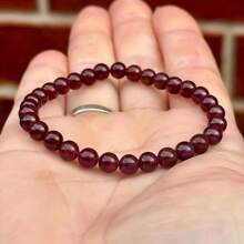1 pieza/Pulsera de granate rojo Pulsera bendita perfecta de piedra natural roja