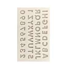 1 件硅胶字母和数字模具，用于香薰蜡烛、DIY 工艺制作工具、装饰铸造硅胶模具 - 灰色 - 查看 8