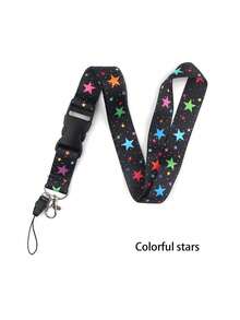 A Black Marble Lanyard, Made Of High-Quality Soft Fabric, With A Neck Strap And A Key Lanyard Strap. It Comes With A Quick Release Detachable Buckle, A Black Silky Marble Keychain, An ID Card Holder, And A Phone Bag Accessory - Multicolor - View 6