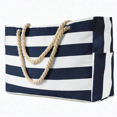 Women's Beach Tote Bag, Large Waterproof Zipper Beach Bag Sandproof Pool Bags (Random Pattern)