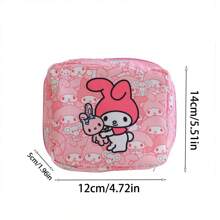 Sanrio Sanrio 1PC Kawaii Anime Mini Storage Bag Portable Cute Sweet Cartoon Makeup Package Toys Girls For Travel Storage Bag,Makeup Bag,Cosmetic Bag,Vacation Organizer,Large Capacity Makeup Organizer Makeup Case, For Lipstick, Brush, Skincare, Mobile Phone, Coin, Small Items, For Home,Gift,Vacation And Festival Halloween Christmas Multifunctional Use,Boho Vibes