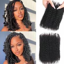 Afro Kinky Bulk Human Hair For Dreadlocks Extensions Repair Locs, Twist Braiding Afro Kinky Human Hair For Locs 1 Pack 30 Gram Natural Black Color 12 Inch - Natural Black - View 3