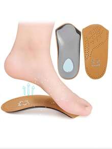 1 双男女通用 3/4 足弓支撑减震鞋垫，带内侧纵向足弓支撑 - 黃色 - 查看 1