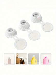 3 pièces Kit de vidage de bouteille Capuchon pour distributeur inversé Shampooing Lotion, Ensemble retourné Saver avec adaptateurs de 3 tailles, Bouchons de bouteille inversés étanches pour vider les lotions, shampooings et condiments de cuisine