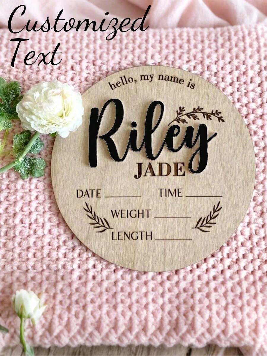 婴儿出生标志、婴儿的第一个万圣节标志、房间装饰、个性化出生公告标志、印刷新生儿出生标志、新生儿医院公告栏、洗礼礼物、日托装饰、婴儿房装饰、新生儿礼物、适合新妈妈的礼物 - 彩色 - 查看 1