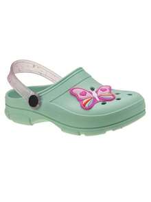 Sandália Babuche Infantil Menina Papete Leve Confortável Chinelo Criança Feminino Promoção - Verde Menta - Visão 3