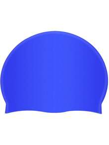 1 Pack Silicone Swim Cap Waterproof Non-Slip Comfortable Swim Cap High Elastic Swim Cap Unisex Swimming Equipment, Beach Essentials, Beach Accessories, Pool Float - Multicolor - View 9