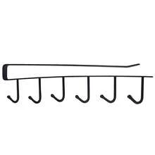 1pc/Wall Mounted Hat Organiser, Iron Storage Hanger With 6 Hooks, Portable Multi-Functional Storage Hanger, Over The Door Hat Rack, Wardrobe Cabinet Organiser, Suitable For All Types And Sizes Of Hats.Back To School,Storage Organizer - Multicolor - View 11