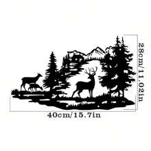 1pc, Explosions Selling Metal Crafts Home Decoration Wrought Iron Wall Decoration Art Deer Forest Modern Minimalist Decorations