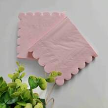 25/50/100 件鸡尾酒餐巾扇形婚礼餐巾一次性甜点饮料餐巾适用于婚礼、新娘送礼会、咖啡吧晚宴，5 x 5 英寸