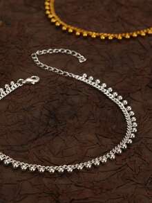 1pc Minimalist Chain Pendant Anklet For Women - Multicolor - View 5