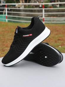 נעלי ספורט נושמות לגברים, נעלי ספורט קז'ואל קלות משקל נגד החלקה, רב-תכליתיות, הגעה חדשה לשנת 2025, רשת עמידה בפני ריחות, מתאימות לג'ינס ולבגדי ספורט - 216 שחור - ראה 5
