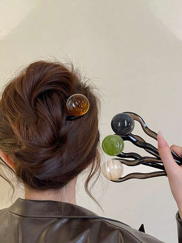 1 pezzo Molletta per capelli da donna con perle e strass, accessorio per capelli elegante e versatile per raccolti, fermaglio per capelli alla moda adatto per l'uso quotidiano
