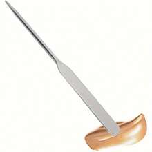 Edelstahl Rosa Makeup Spatel - Doppelseitiges Design, ergonomisches Nagelkunst- und Kosmetik-Mischutensil, tragbar, Make-up, günstig, Raumdekoration, Schminktisch, Reise, Schlafzimmer, Make-up-Accessoires, günstig, Strumpfhalter, Make-up, Make-up-Werkzeuge, günstige Sachen, Geschenke, Geschenke für Frauen, Weihnachtsgeschenke