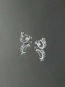 GAGAFEEL Un par de pendientes de aro geométricos elegantes de plata esterlina 925 de moda para mujeres, joyería de regalo para uso diario, fiesta o amistad