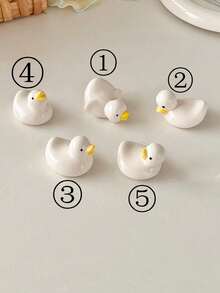 Suporte para Hashi (Pauzinhos) de Cerâmica com Patinho Fofo, Descanso de Hashi, Suporte de Pincel Caneta, Acessório Decorativo de Mesa para Cozinha Doméstica - Pato - Visão 17