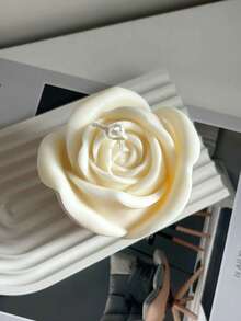1 件 3D 大玫瑰硅胶蜡烛模具 | 浪漫粉色设计，适用于蜡/树脂/石膏工艺品，适合情人节/母亲节礼物、护士节装饰和家居饰品 - 白色 - 查看 11