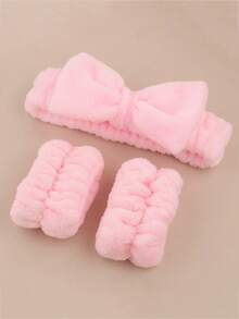 7 件套洁面套装、深层清洁美容水疗面膜刷套装、柔软天鹅绒头带、发带套装、温和磨砂刷、硅胶面部清洁刷、女士便携式护肤工具（带洗漱包）、无需电源/电池、护肤头带、美容、护肤产品、水疗、自我护理、护肤工具、面部护理、美容师用品、皮肤、洗面奶、面部 - 粉色 - 查看 6