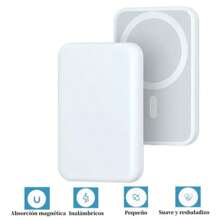 Super Power bank,Batería Magsafe, Batería de Emergencia 5,000 mAh – Carga Rápida  Inalámbrica Qi ,Potencia Inalámbrica Portátil Carga Rápida compatible con iPhone y Más