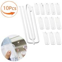 10件/30件/50件窗帘褶皱挂钩、窗帘杆褶皱4钩、窗帘褶皱夹、窗帘钩、窗帘杆滑钩、窗帘钩（白色） - 白色 - 查看 12