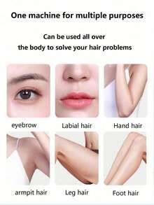 女士无痛面部脱毛器 - 瞬间去除面部绒毛、下巴毛发、脸颊毛发、上唇毛发、眉毛 - 电池供电 - 彩色 - 查看 4