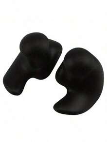 1对防水硅胶软耳塞 - 便携耐用，游泳配件，适用于户外、运动、旅行、家庭、办公室、学校等场合