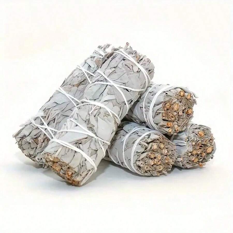 2pcs White Sage Aromatherapy Sticks For Yoga, Meditation, Purification, Household Cleaning - Rattan, Featherless