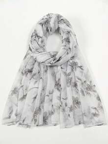 1pc Polyester Casual Flower Print Scarf - Multicolor - View 6