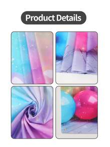 1pc 150*100cm Color Balloon Pattern Polyester Background Cloth, Color Balloon Theme Birthday Babe Shower Party Room Wall Background Decoration, Family Holiday Party Home Backdrop Decoration, Indoor Outdoor Fence Banner Decoration Hanging Cloth Fabric, Photography Props, Party Favor