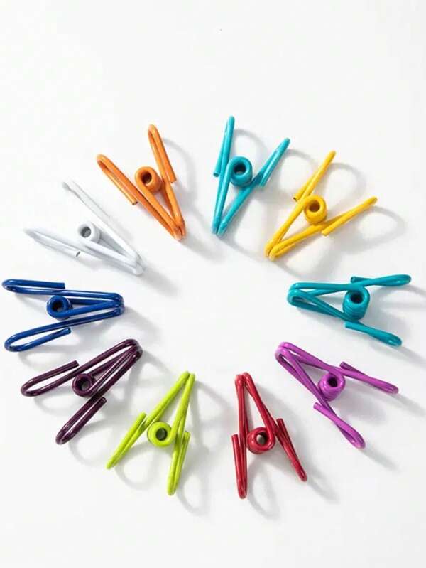 5/10/20 piezas Clips creativos - Clips muy estéticos resistentes a la oxidación para secar ropa, fotos, marcapáginas, calendarios, bolsas de aperitivos, decoración de pared para niños (Multicolor)