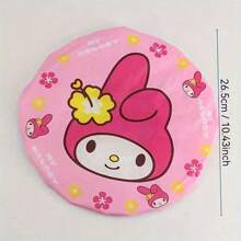 Sanrio Sanrio Hello Kitty Waterproof Shower Cap For Women, Soft & Comfortable Bath Hat With Brim, Suitable For Kitchen, Hair Care And Oil Fume Protection Back To School