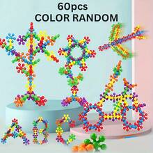 200pcs 3D Plum Flower Building Blocks Set, STEM Educational Polyethylene Interlocking Bricks, Creative Shapes For Boys & Girls, Ideal Desktop Toy Gift - Multicolor - View 7