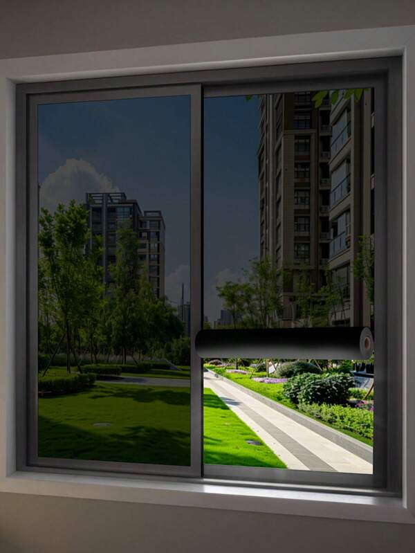 لفة فيلم خصوصية نوافذ، حجب أشعة الشمس بنسبة 100٪، تحكم في الحرارة وحماية الخصوصية للمنزل والمكتب - فيلم نوافذ خصوصية مثالي لجميع النوافذ وديكور الجدران وملصقات الزخرفة الشخصية