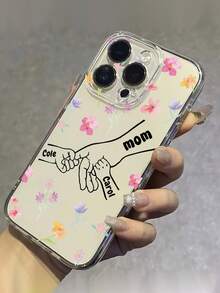 1pc Personalized Mother's Day Family Name Transparent Anti-Drop Phone Case Compatible With IPhone11/12/13/14/15/16/1Pro/16Plus/16ProMax/16E/17/17Air/17Pro/17ProMax/X/XR/XSMax/S25/A17/A07/A26/A36/GG9/GG9Pro/GG9A/9RROXL And Other Phone Models, Fashion, Colorful, Retro, Cute, Minimalist, Fun, Customized, Personalized, Unique, Ideal Gift For Him, Ideal Gift For Her, Boyfriend, Girlfriend, Family, Friends, Grandparents, Couples, Anniversary, Birthday,2025 Halloween Accessories,Cell Phones & Accessories - Clear - View 5