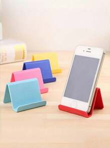 Suporte de mesa para celular e tablet, 5 peças, plástico, antiderrapante, de cor aleatória, multifuncional, compacto, para tablet, suporte para transmissão ao vivo e maratona de vídeos, ideal para celulares e tablets
