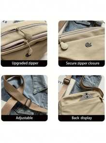 Crossbody Handbags For Women With Multi Pocket Shoulder Bag Nylon Travel Purse