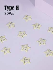 Multiple Color Combinations - 10/20/60/100pcs Colorful Oil Drop Shiny Star Hairpins, Adorable Versatile Summer Hair Clips Claw Clips Hair Slide Hair Barrettes - Multicolor - View 29