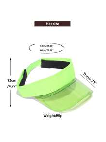 1 pieza Gorra de béisbol ajustable para mujer con borde transparente y de colores, sin corona, para deportes al aire libre, golf, protección solar, primavera/verano, con protección UV